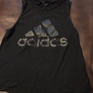 women’s adidas black tank top size medium